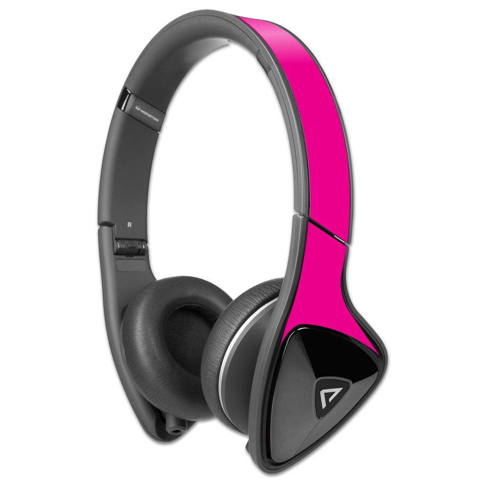 MightySkins Protective Vinyl Skin Decal for Monster DNA Headphones - Hot Pink Wrap Cover Sticker Skins - Perfect for Customization, Protection & Personal Style
