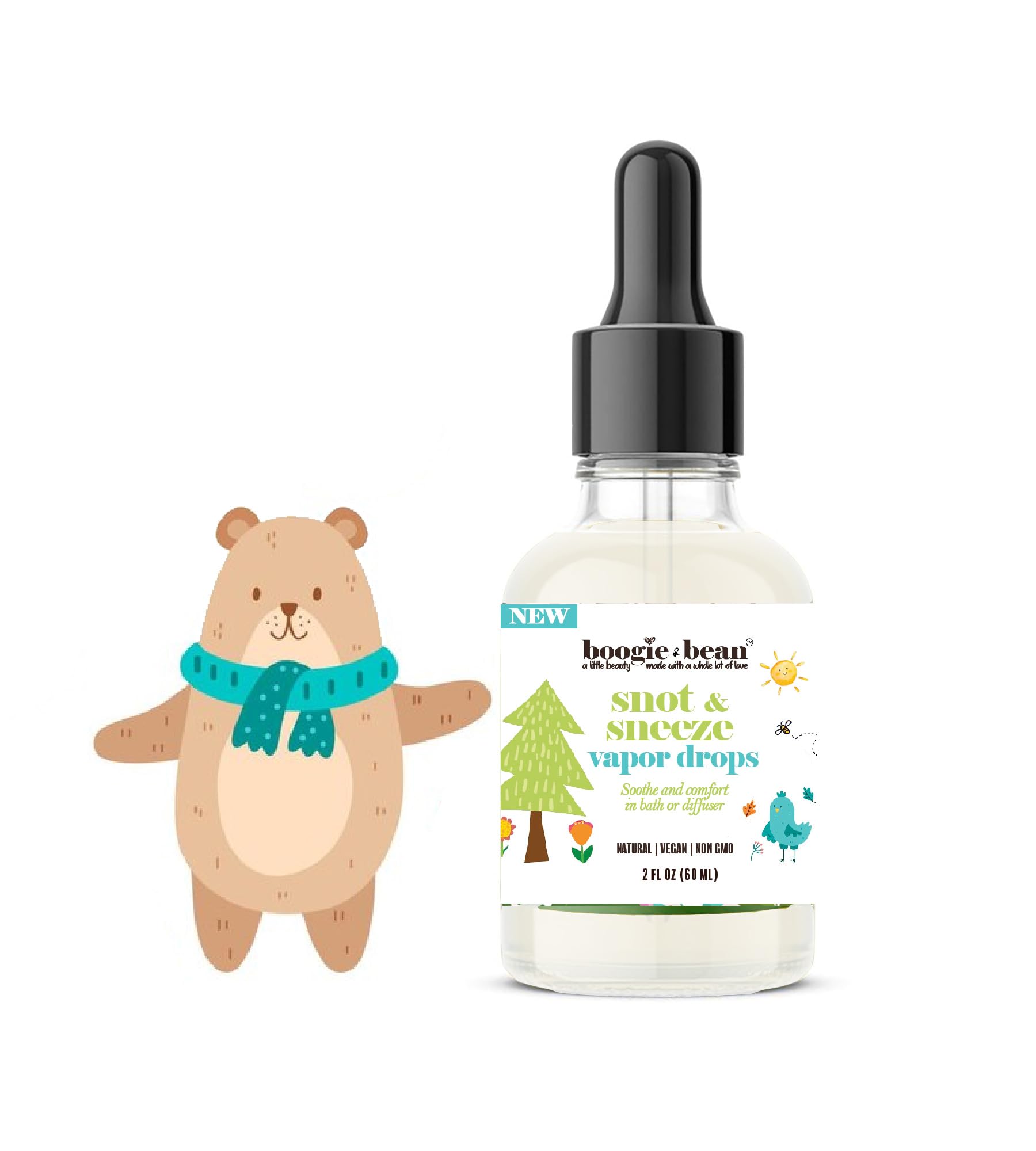 Organic Baby Vapor Drops for Humidifiers & Diffusers | Natural Congestion Relief for Stuffy Nose & Cold | Safe Essential Oils for Babies | Perfect for Nursery, Bath Time & Sick Days (US Shipping)