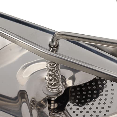 Stainless Steel Manual Food Mill with 3 Interchangeable Grinding Plates - Anti-Slip Handle & Soft Grip for Easy Pureeing - Perfect for Mashed Potatoes, Baby Food, Sauces & More - Ideal for Home Cooking, Meal Prep & Healthy Eating