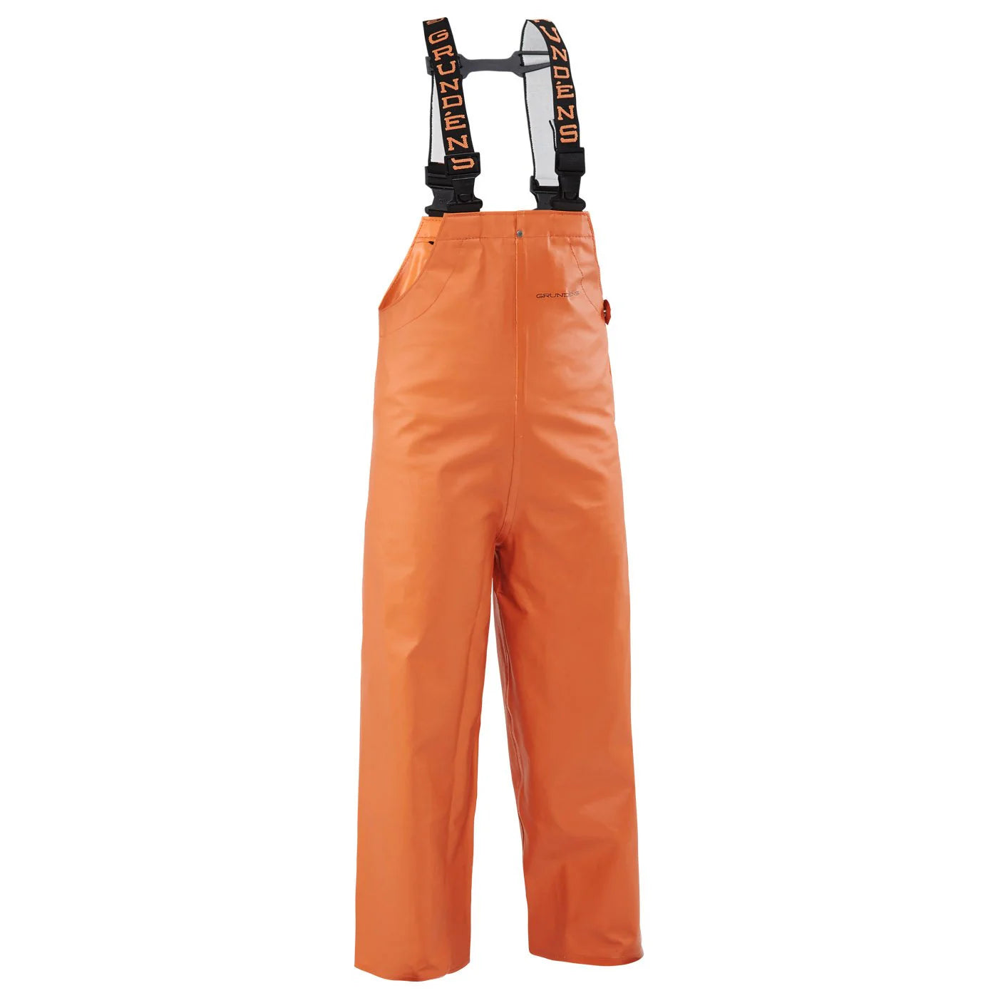 Grunden's Clipper Bib Trousers 117 Orange - Waterproof Work Pants for Fishing, Boating & Outdoor Activities