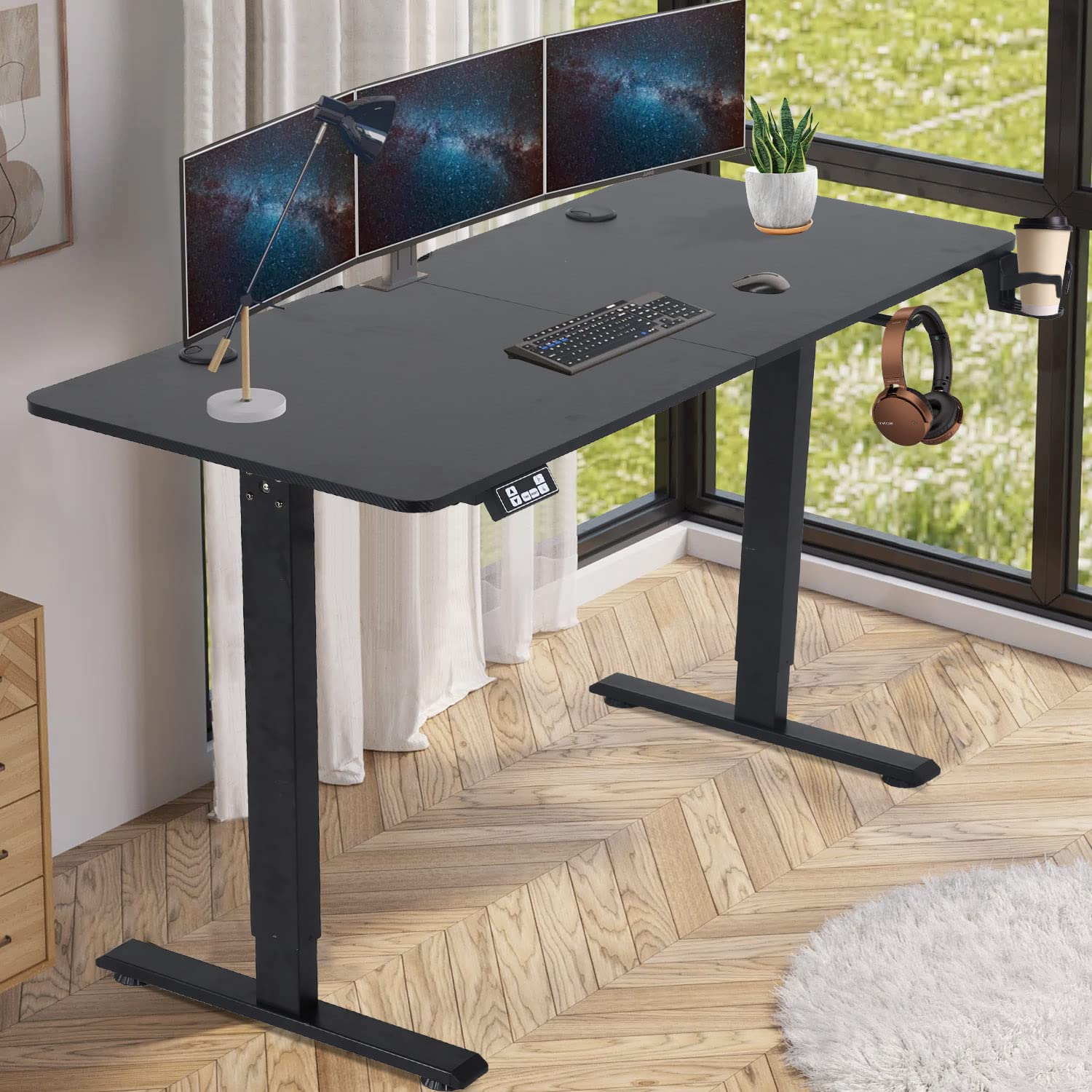 Electric Height Adjustable Standing Desk - 55