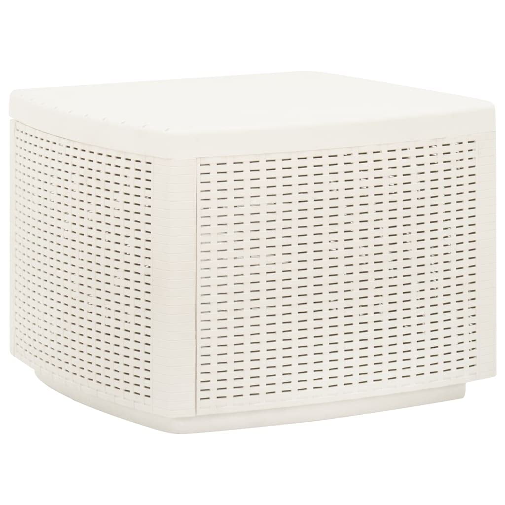 White Plastic Outdoor Side Table 20.9