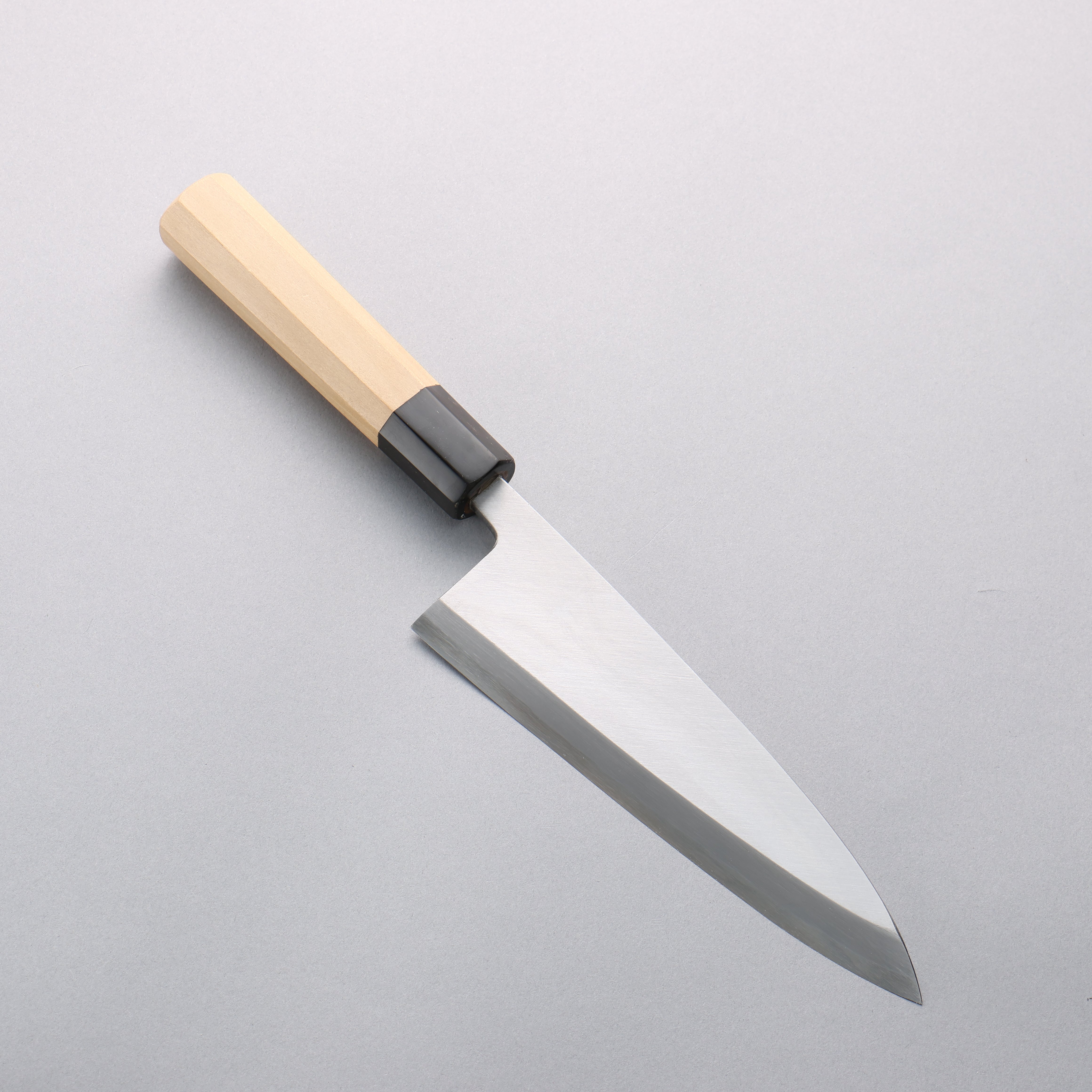 Premium Japanese Blue Steel No.2 Akitada Gyuto Knife 180mm - Magnolia Wood Handle with Water Buffalo Horn Ferrule - Professional Chef's Knife for Sushi, Meat Cutting & Precision Kitchen Tasks