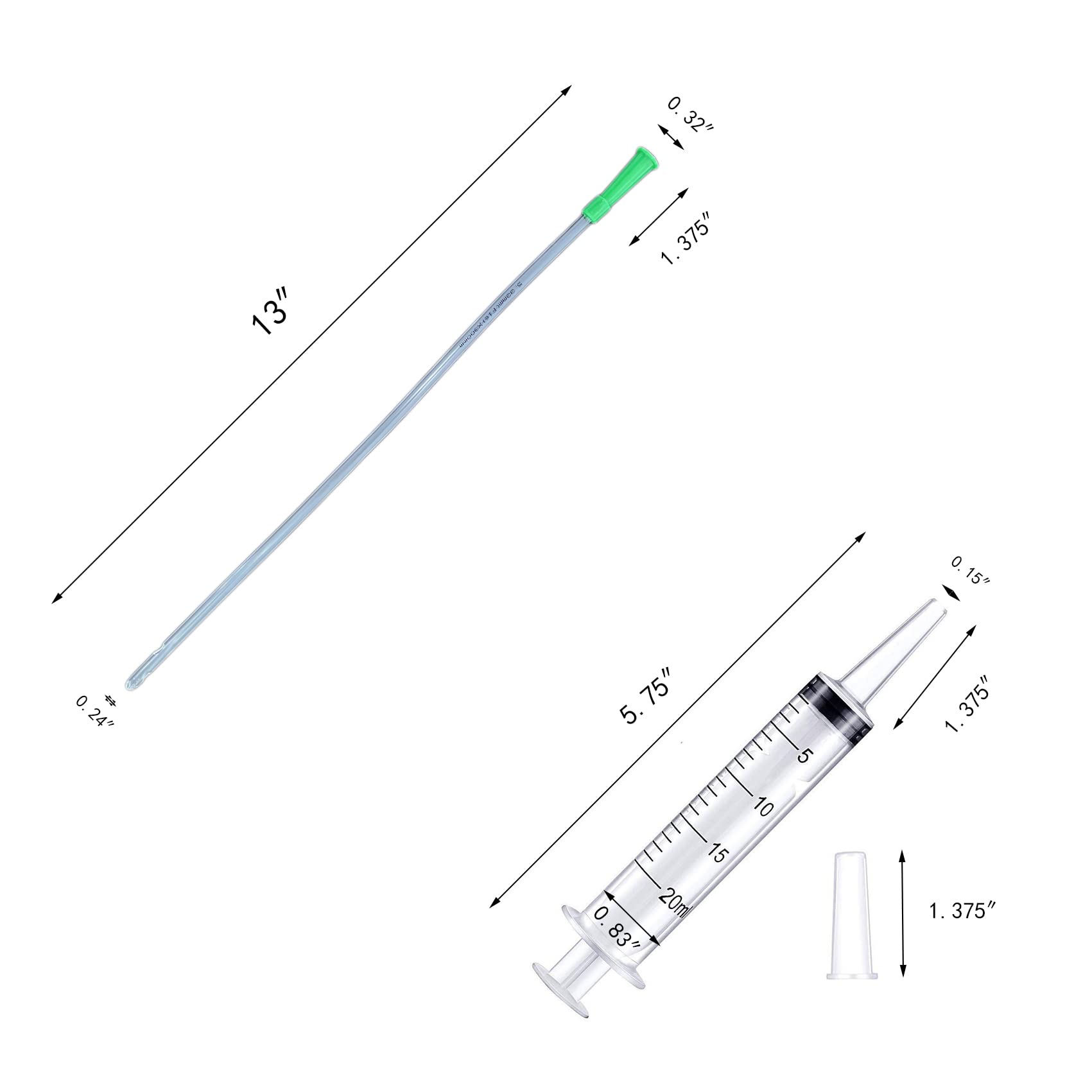 6pcs 20ml Plastic Syringes with 2pcs 13inch Tubing – Lab, Pet Feeding, Epoxy Resin, Crafts, Lubricant & Lip Gloss Filling – Ideal for Scientific Experiments, DIY Projects, and Small Liquid Transfers
