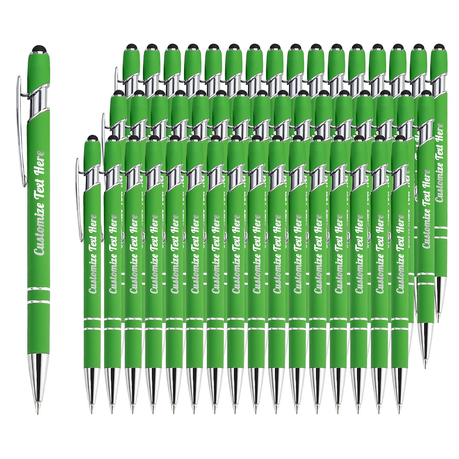 Custom Bulk Ballpoint Pens - Personalized with Business Name, Logo & Message - Engraved Stylus Pens for Birthdays, Anniversaries & Graduations (60-Pack, Medium Point, Black Ink) - Perfect for Corporate Gifts, Promotional Events & Office Supplies