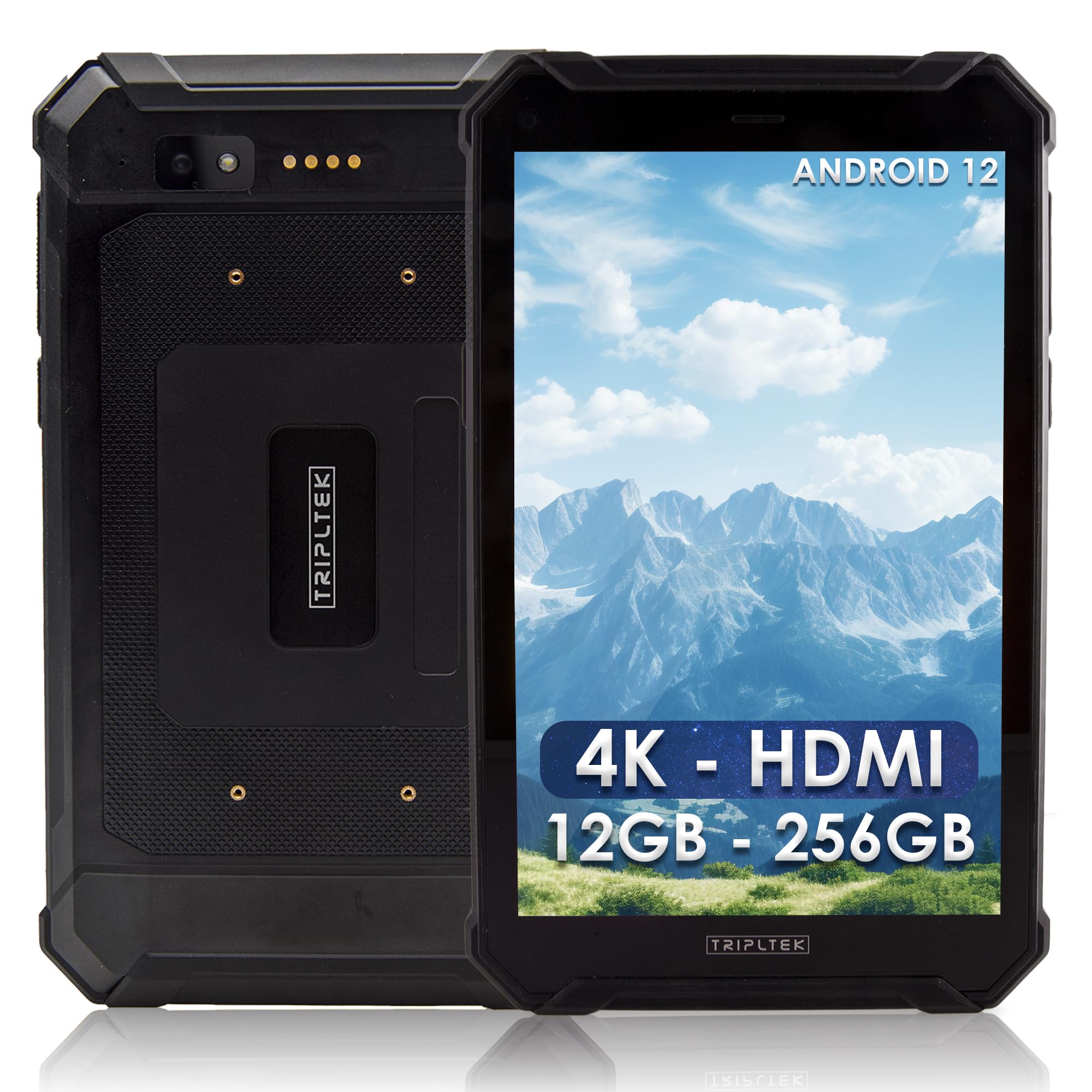TRIPLTEK 9 PRO Ultra Bright 1300 Nits Android Tablet - 12GB RAM, LTE Unlocked, HDMI, IP68 Waterproof, Rugged Military-Grade Construction - Brightest Tablet for Outdoor Work, Construction Sites & Extreme Conditions