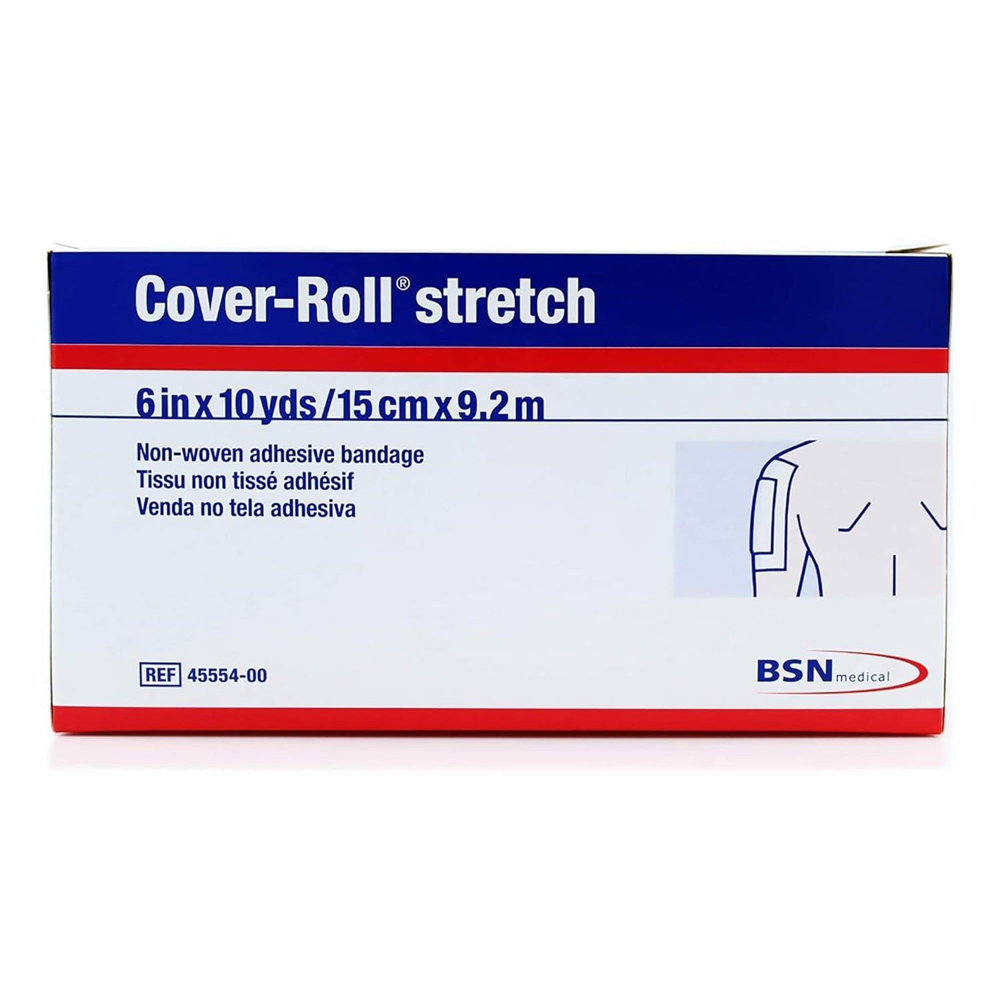 Cover Roll Stretch Non Woven Bandage 6 Inches x 10 Yards - First Aid, Wound Care & Sports Injury Support for Secure Dressing