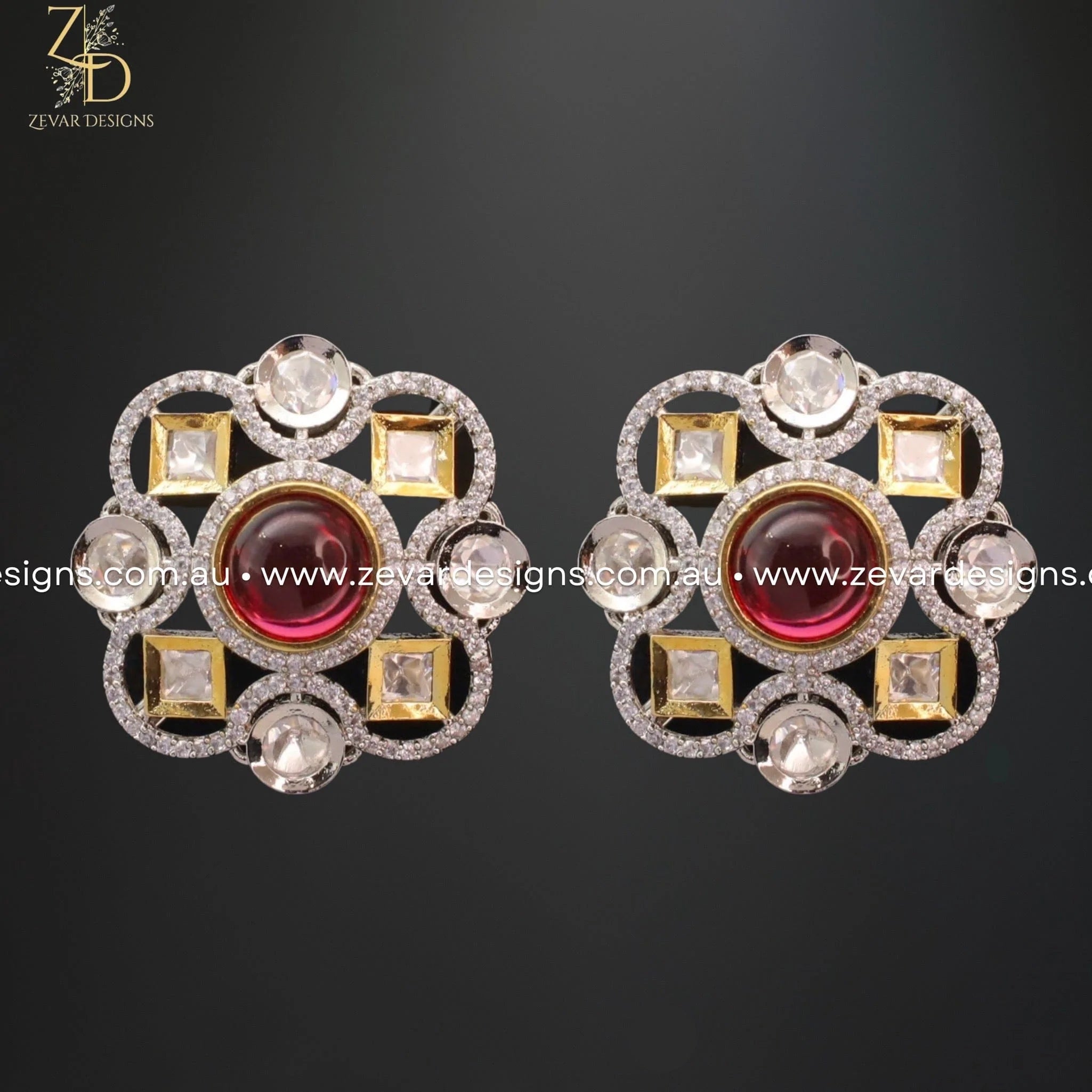 Exquisite Kundan Polki Choker Set in Vibrant Red | Traditional Indian Bridal Jewelry for Weddings & Festive Occasions