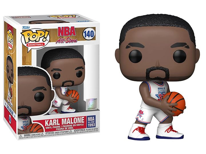 Funko Pop Karl Malone 1993 All-Star NBA Legends Vinyl Figure with Protector Case - Official Licensed Basketball Collectible for Fans, Display & Gift Giving - Perfect for Home Decor, Office Display & Sports Memorabilia Collections