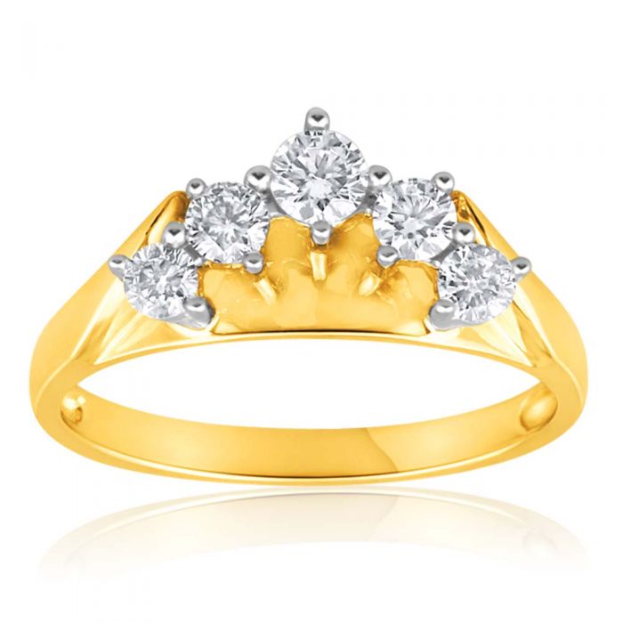 0.45 Carat Diamond Curved Eternity Band Ring in 18K Yellow Gold - Perfect for Anniversaries, Engagements & Special Occasions