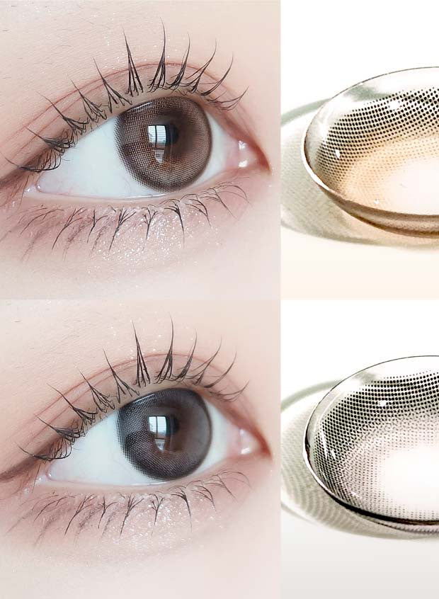 Mauve Deep Gray (2pcs) Monthly Contact Lenses - Natural Eye Color Enhancement for Daily Wear & Special Occasions