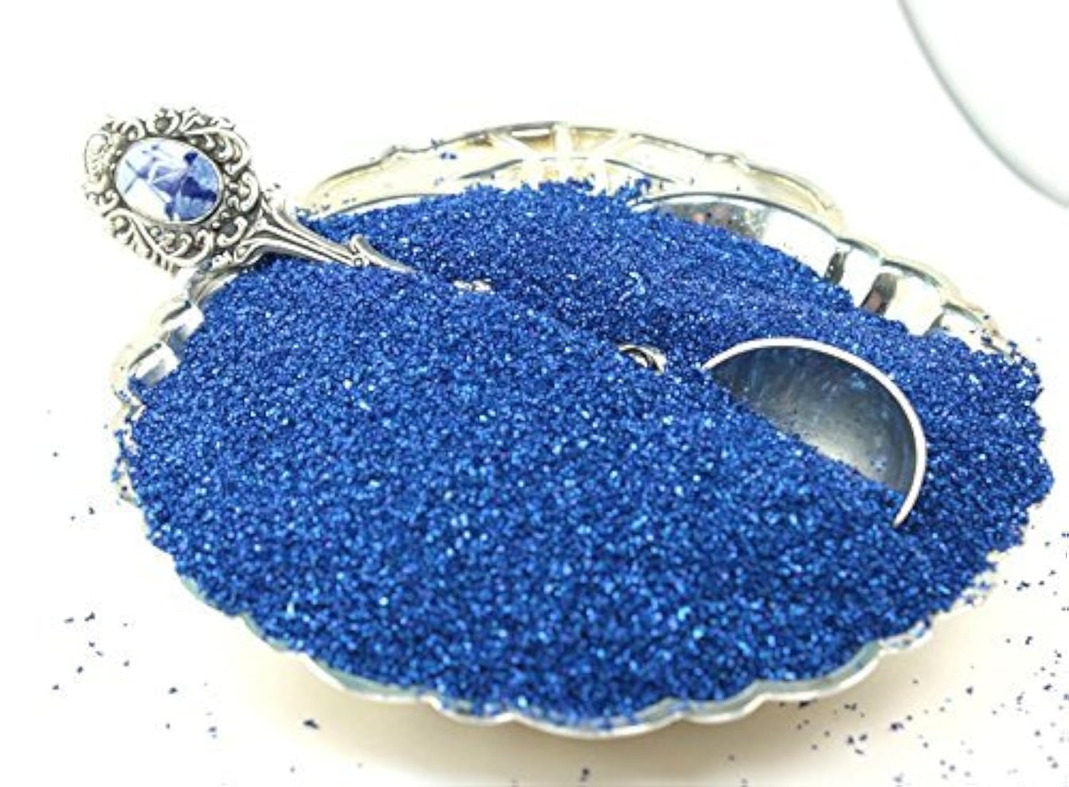 Premium Dark Blue German Glass Glitter - 4oz (90 Grit) for Crafts, DIY & Nail Art | Sparkling Fine Glitter Powder for Resin, Slime & Holiday Decorations