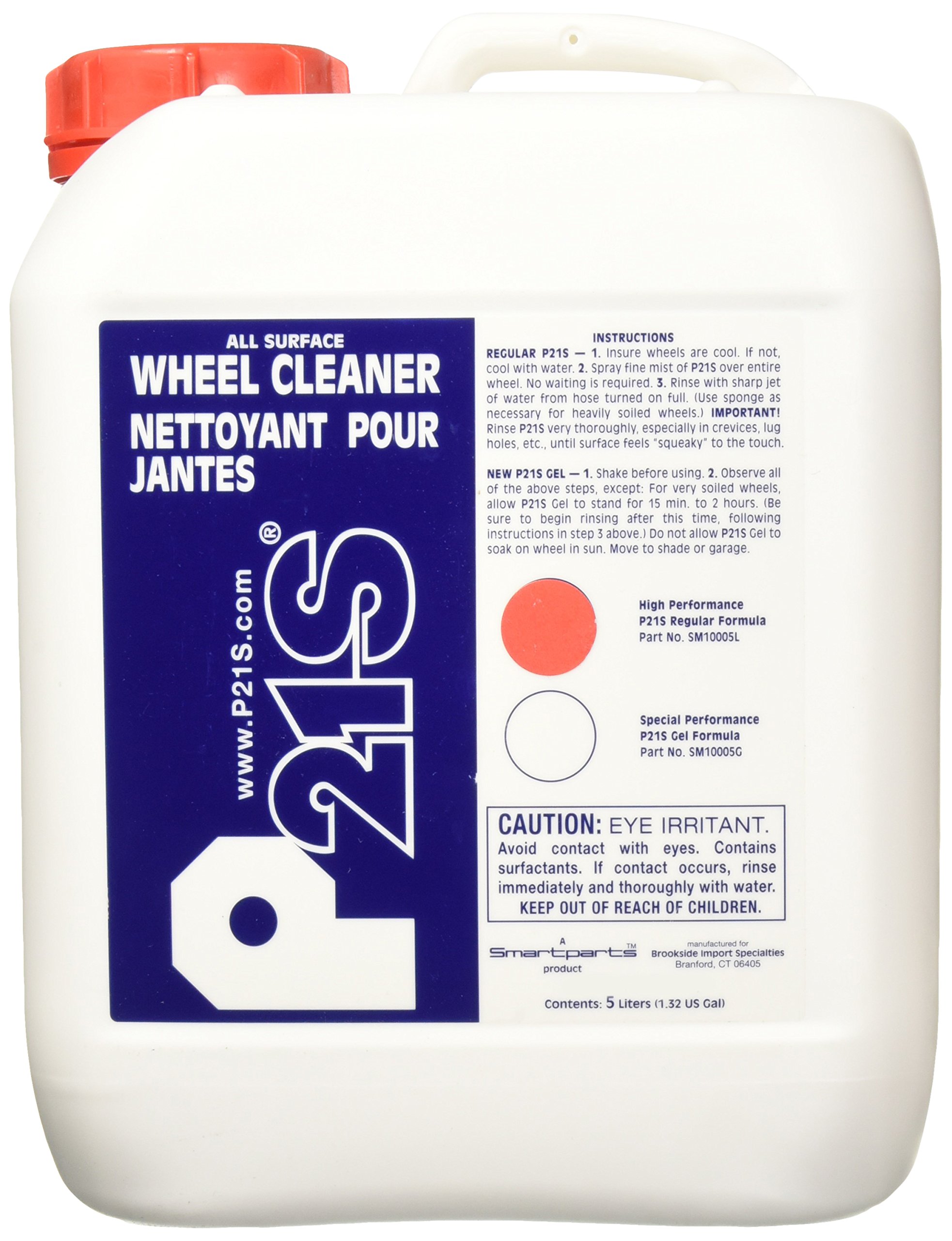 P21S 10005L Wheel Cleaner - 5 Liter Heavy-Duty Alloy Wheel Cleaner for Cars, Trucks & Motorcycles | Removes Brake Dust & Road Grime | Ideal for Detailing, Car Wash & Auto Maintenance