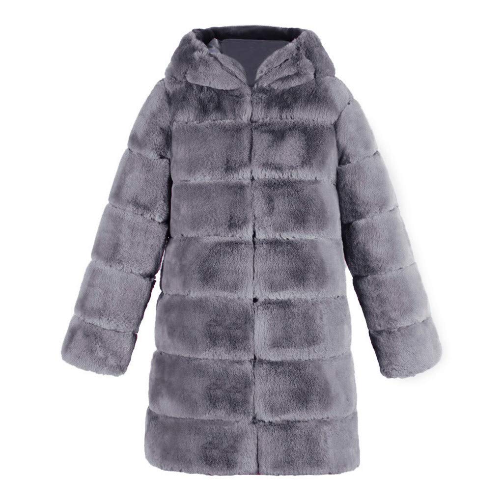 Darrenoo Women's Luxury Faux Fur Coat with Hood - Warm Winter Overcoat for Autumn & Winter | Perfect for Cold Weather Outings, Parties & Fashion Layering