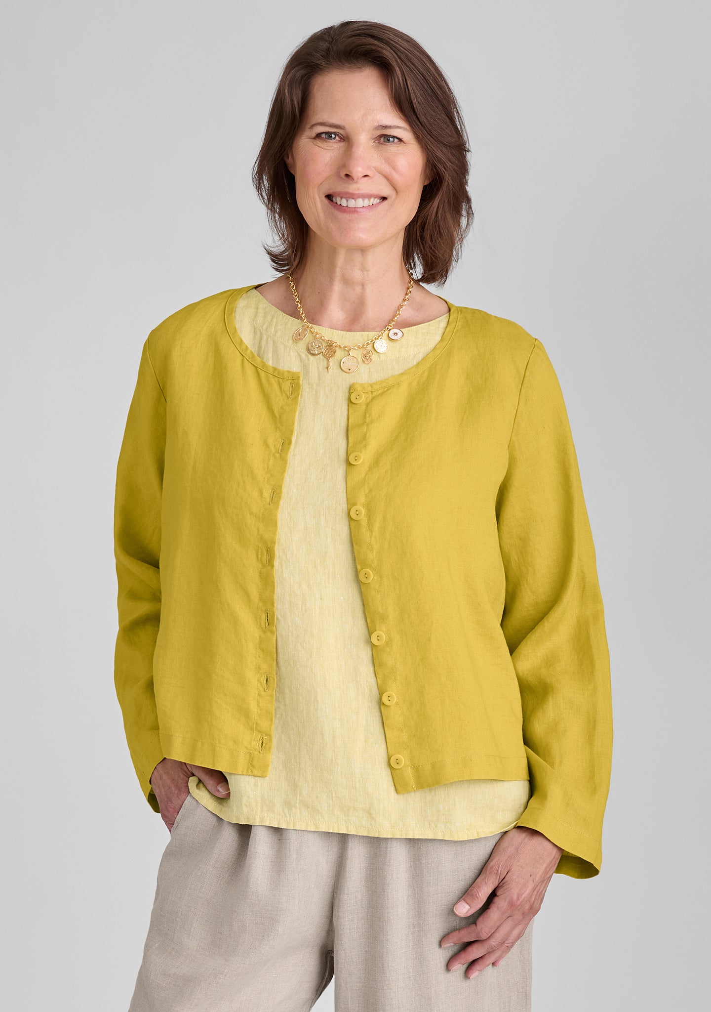 Stylish Long Sleeve Linen Cardigan Blouse for Women - Perfect for Spring Outfits & Office Wear