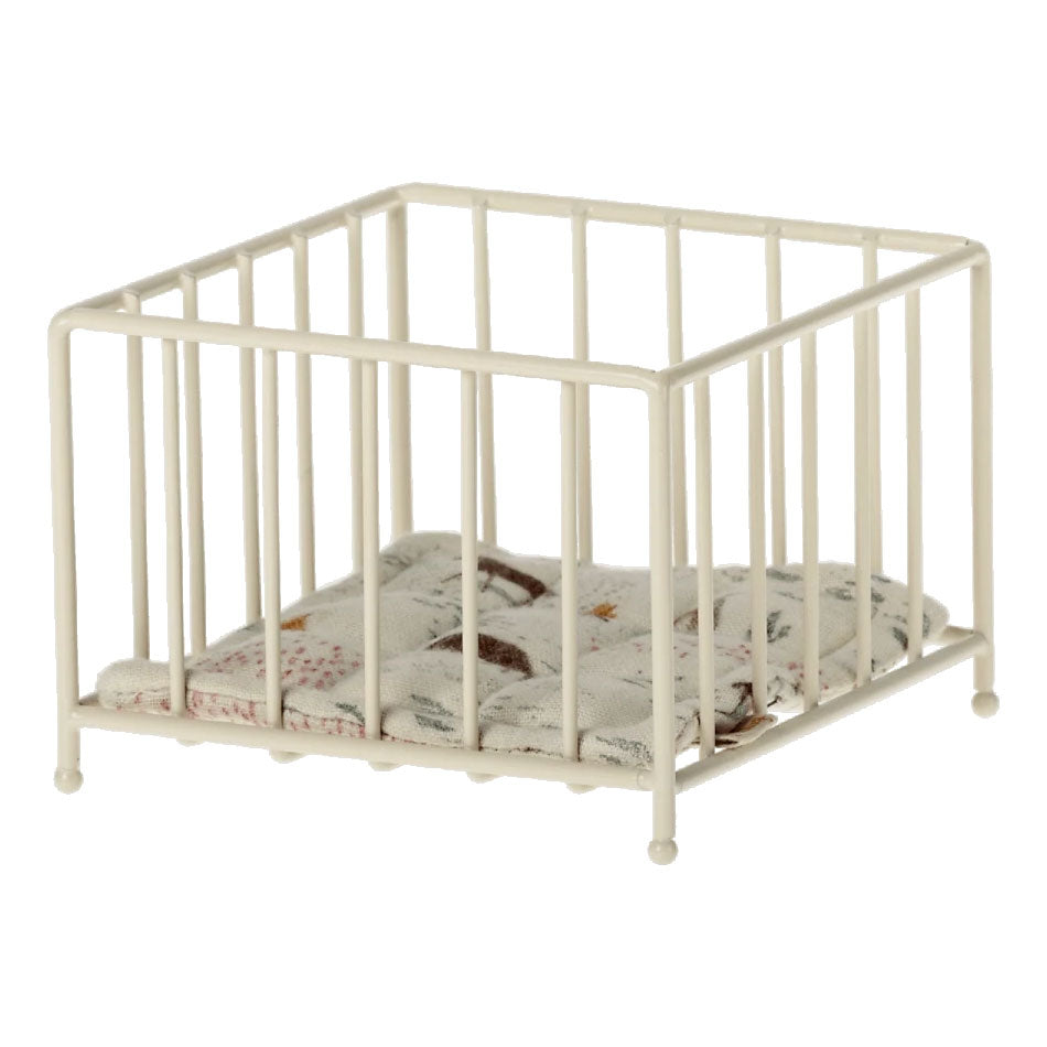 Maileg Playpen for Kids - Mini Foldable Play Yard for Toddlers & Babies - Portable Indoor & Outdoor Playpen for Home, Travel, and Daycare Use