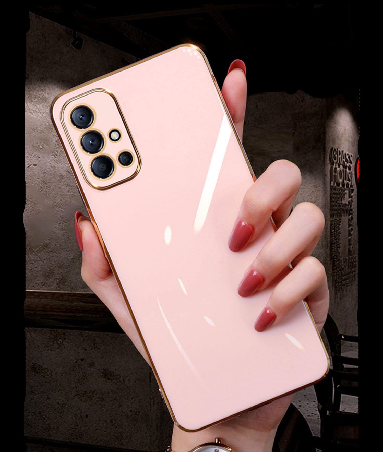 Samsung Galaxy A51 4G Phone Case - Cute Pink Luxury Electroplated Shockproof TPU Cover with Full Camera Lens Protection & Edge Bumper | Perfect for Everyday Use, Travel, and Work Protection