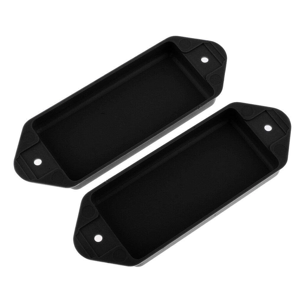 2PCS Black P90 Guitar Pickup Covers - Dog-Ear Style Replacement Parts for Electric Guitars | Perfect for DIY Guitar Upgrades & Vintage Tone Enhancement