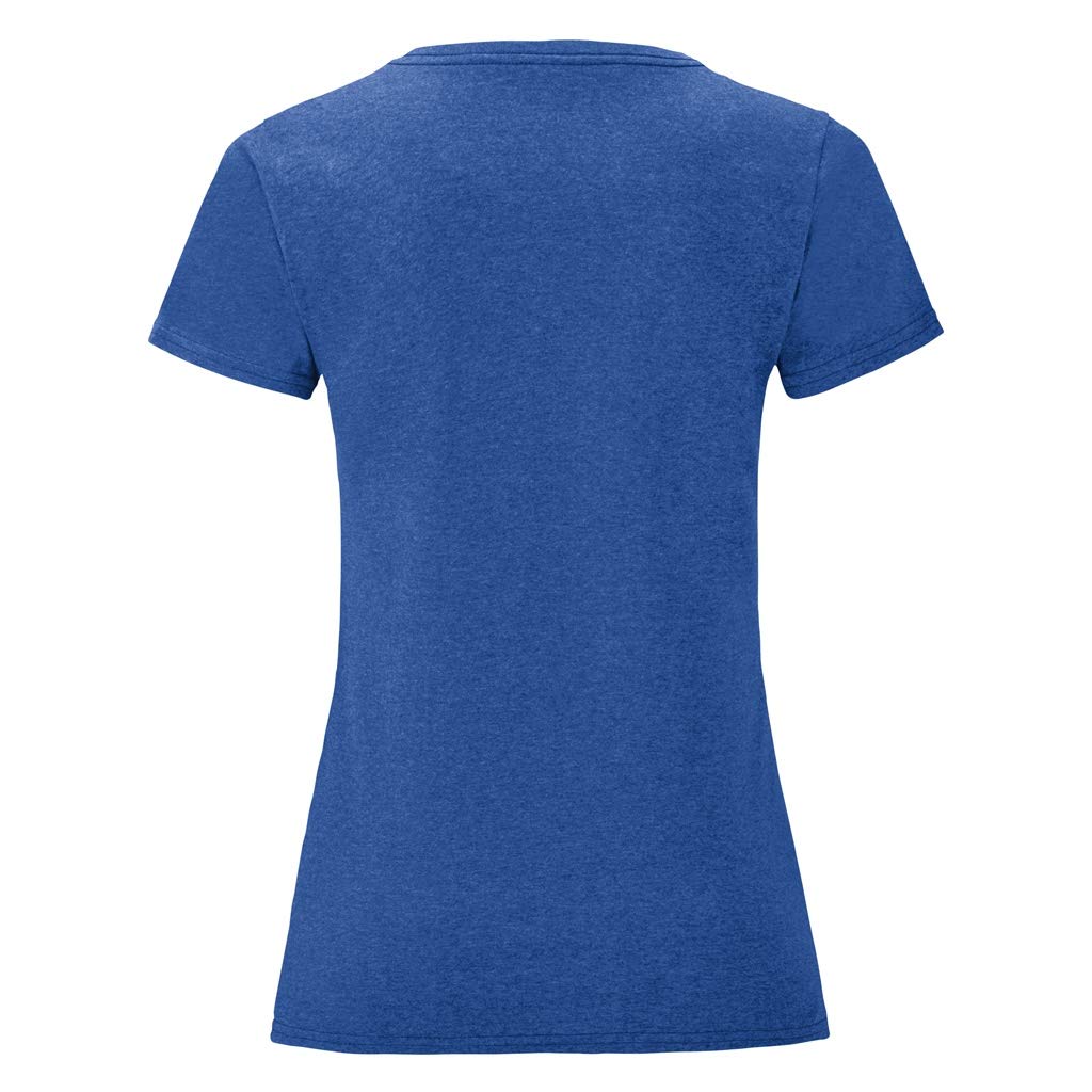 Fruit of the Loom Women's Iconic Comfort Soft Cotton T-Shirt - Heather Royal (Large) - Perfect for Casual Wear, Gym & Everyday Outfits