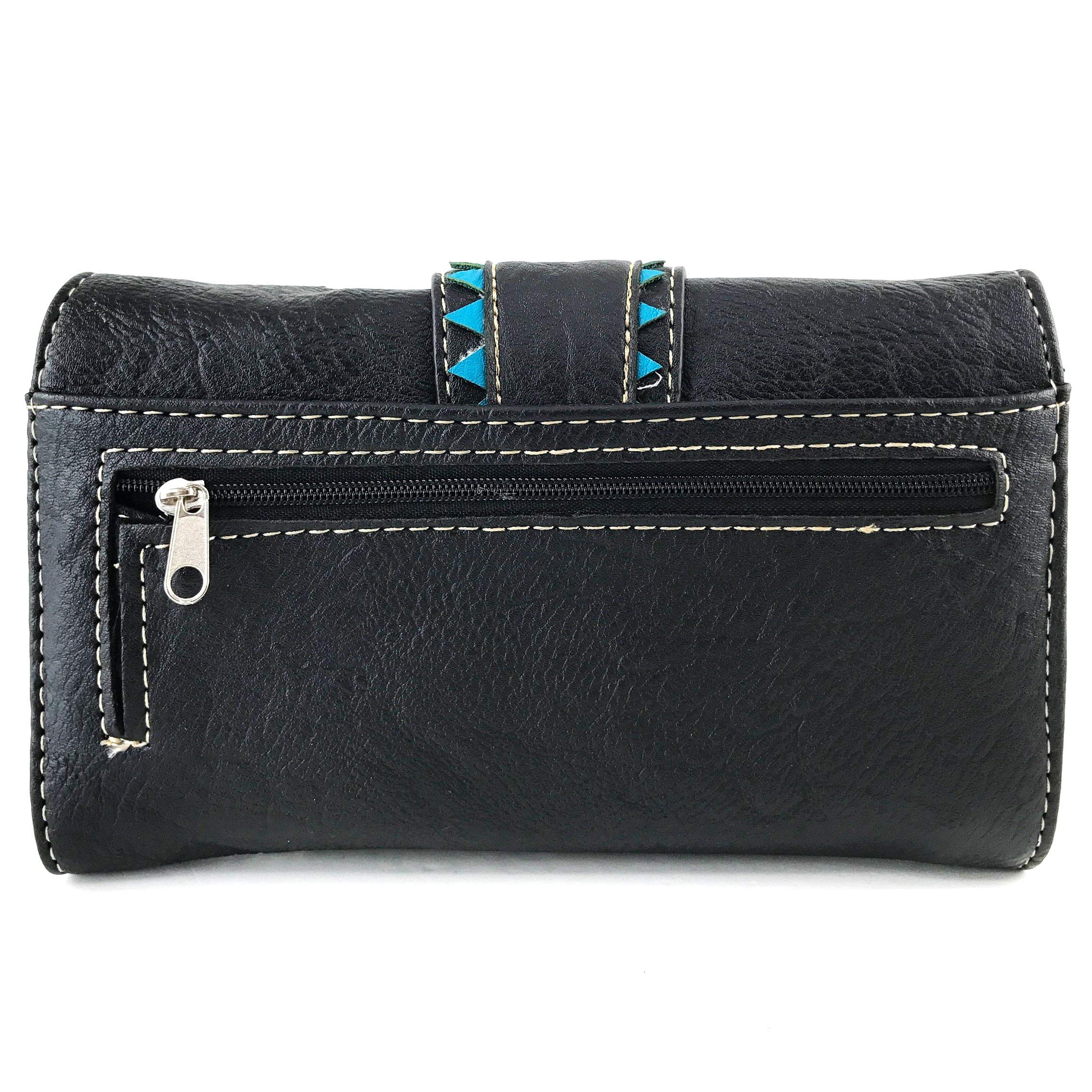 Zelris Women's Concealed Carry Handbag & Wallet Set with Abstract Butterfly Buckle - Stylish CCW Purse for Everyday Carry, Travel, and Outdoor Activities