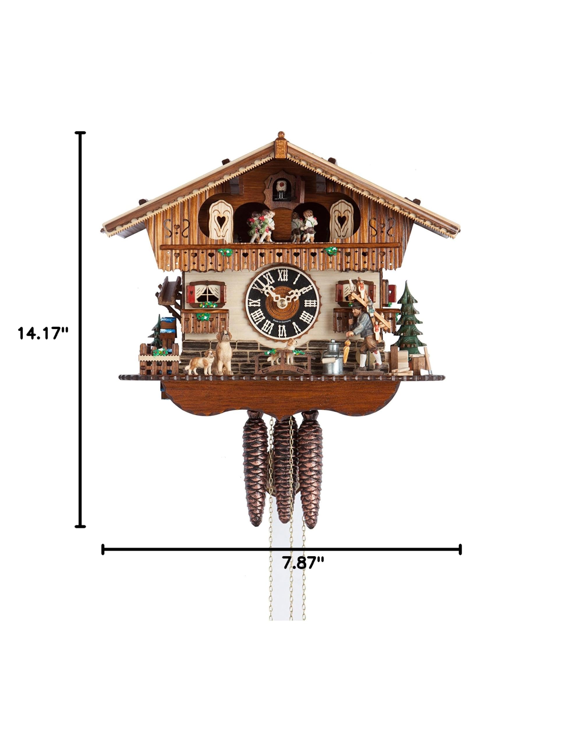 Authentic Handcrafted Bavarian Cuckoo Clock - HO 6768T - Traditional German House Style - Perfect for Home Décor, Gift Giving & European Theme Rooms