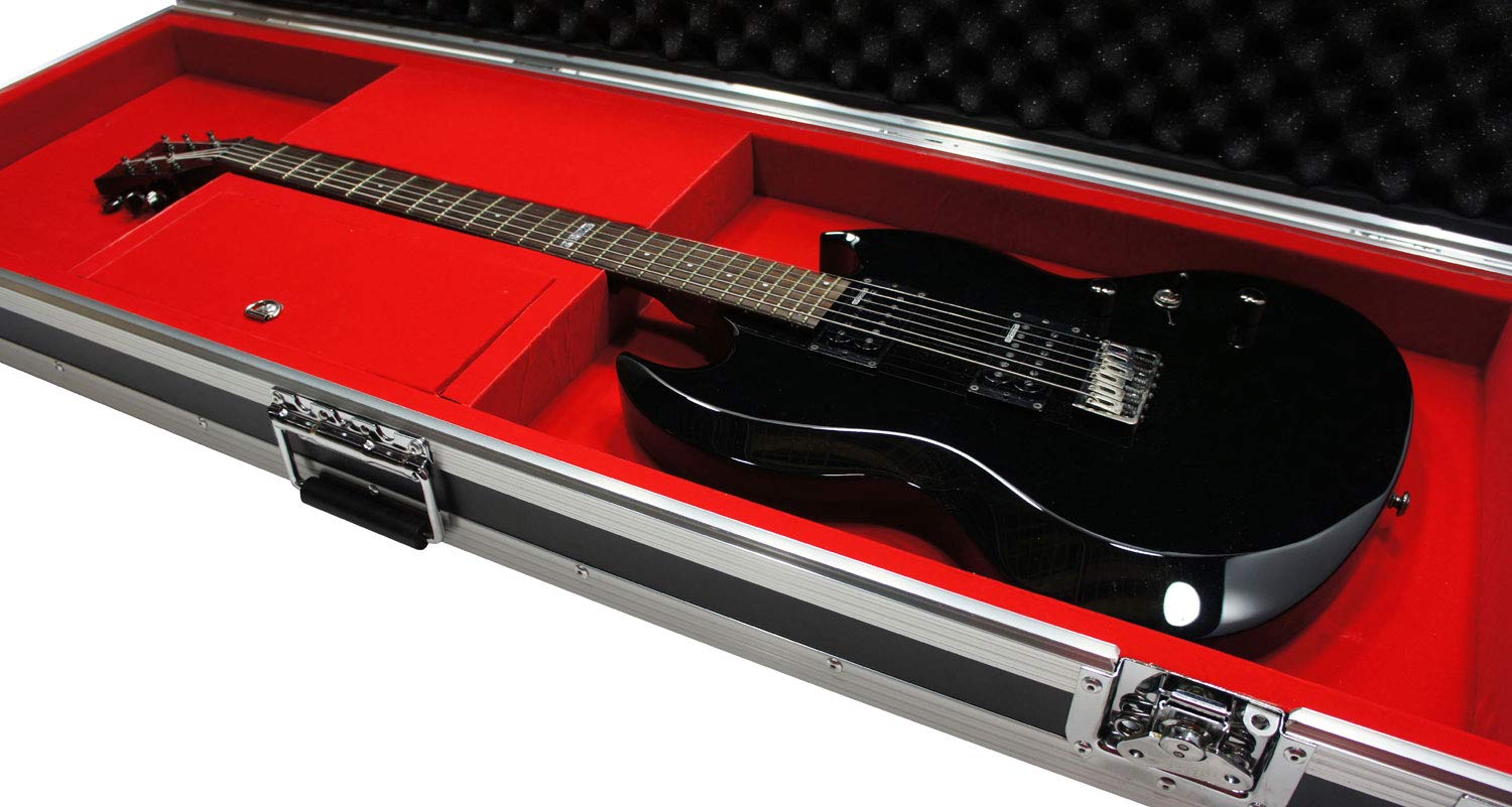 Harmony Audio HCGTRB Hard Flight Case for Electric Guitars - Durable Custom Protection for Travel & Storage | Perfect for Musicians, Touring Bands & Airplane Transport