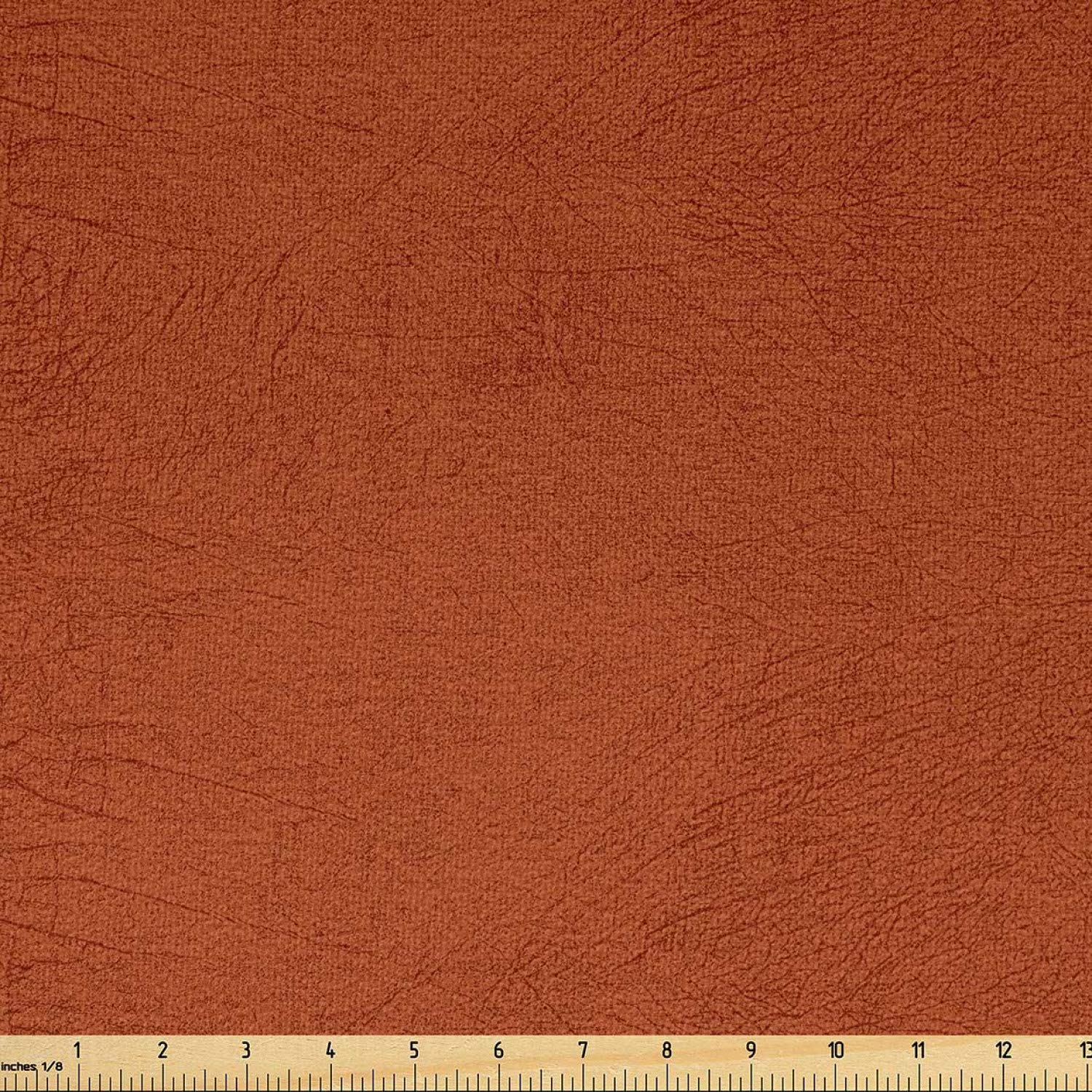 Ambesonne Faux Suede Fabric by The Yard - Digitally Printed Weathered Texture, Durable & Washable Upholstery Material for DIY Projects - 2 Yards, Pale Vermilion - Perfect for Indoor/Outdoor Furniture, Home Decor, and Crafting