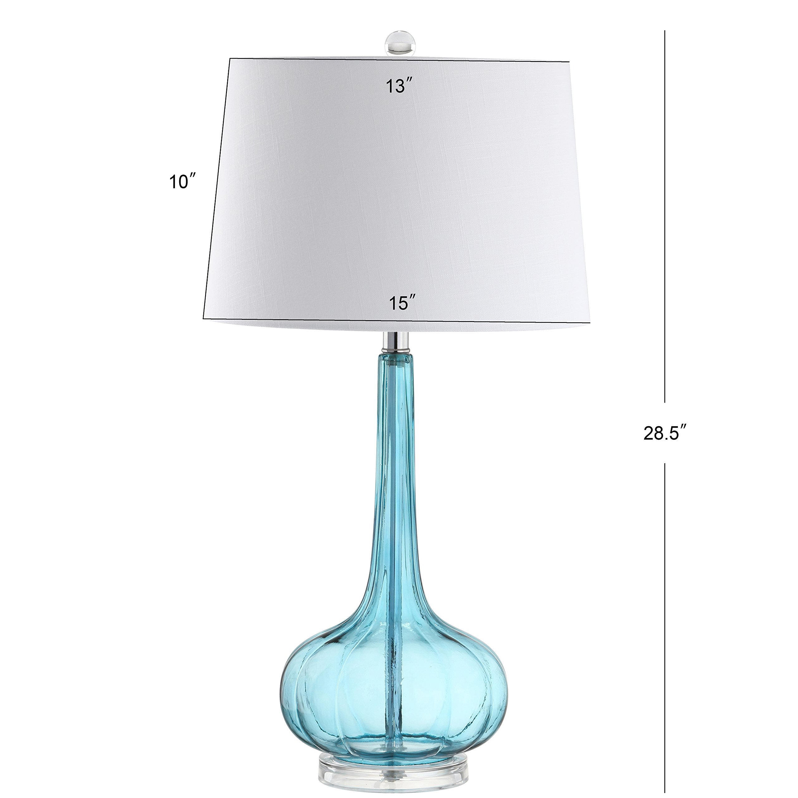 JONATHAN Y JYL1079B-SET2 Set of 2 Modern Glass Teardrop LED Table Lamps - 28.5