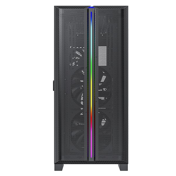 Montech Sky One Lite MESH TG ATX Mid Tower PC Case - ARGB Front Panel, 3 Pre-Installed 120mm Fans, USB Type-C Port | High Airflow Gaming Computer Case for Home & Office Builds
