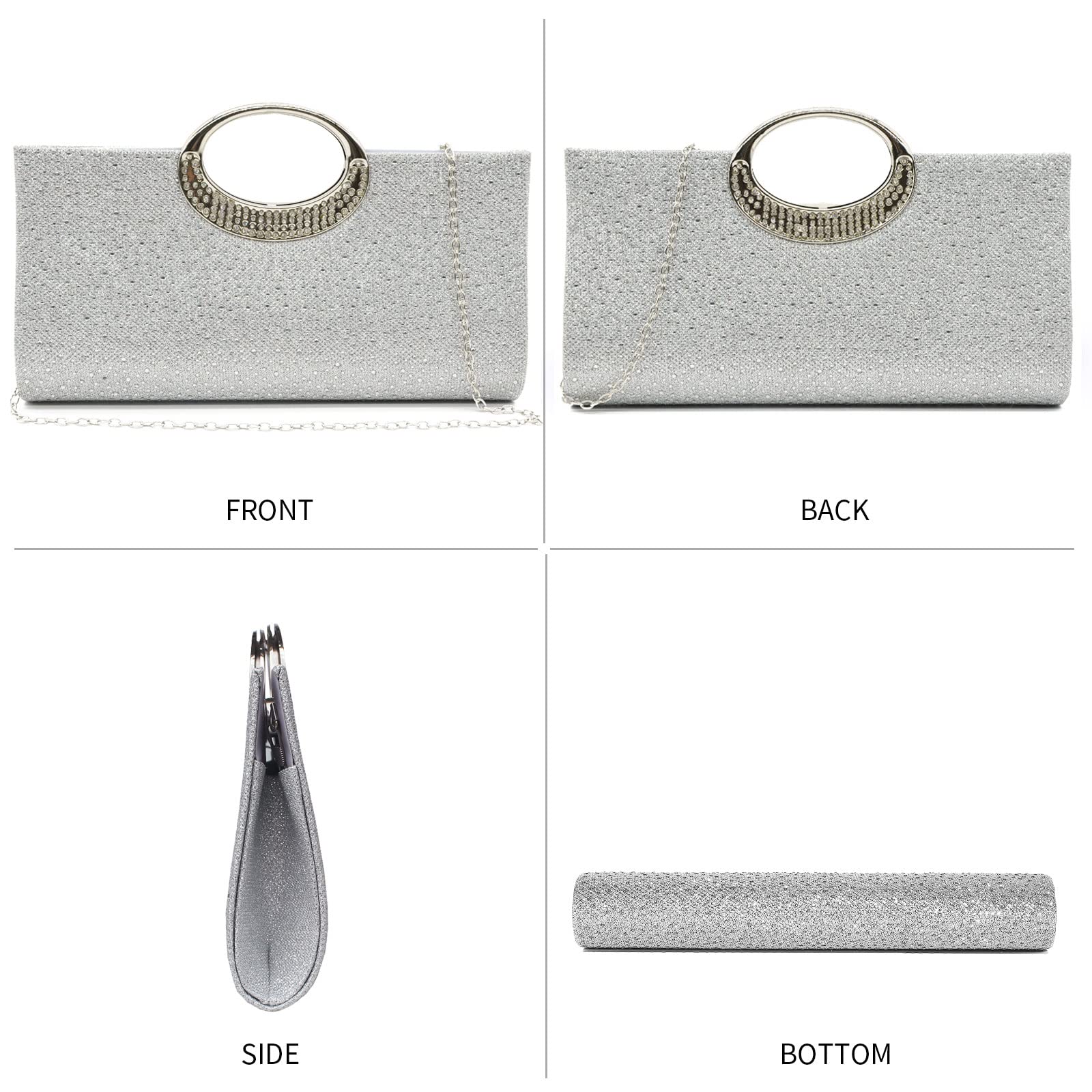 Labair Women's Rhinestone Clutch Purse - Sparkling Crystal Evening Bag for Wedding, Prom, Party | Elegant Handbag for Special Occasions & Formal Events