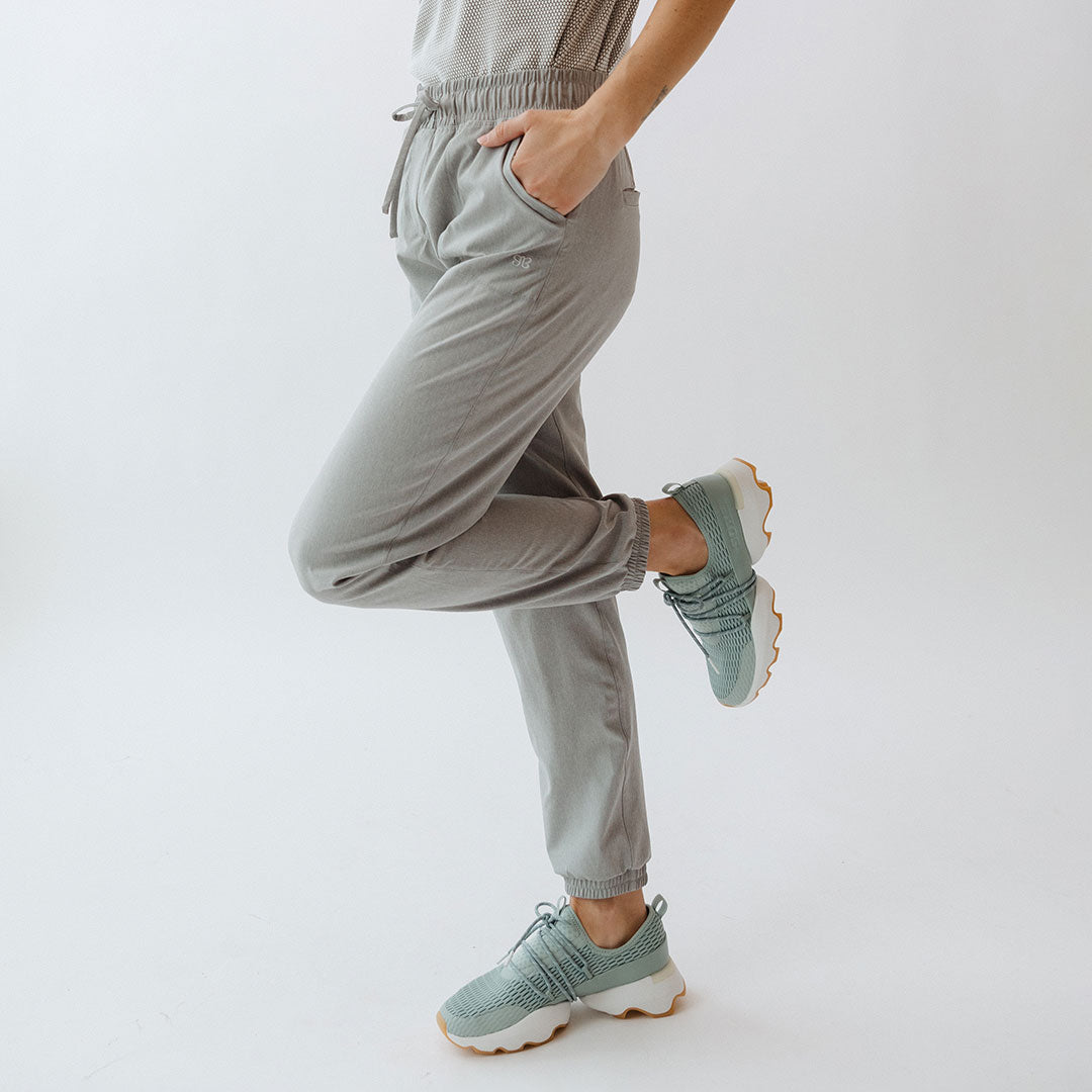 Everywhere Joggers for Women - Soft Heather Grey Lounge Pants for Running, Yoga & Casual Wear | Comfortable Athletic Sweatpants