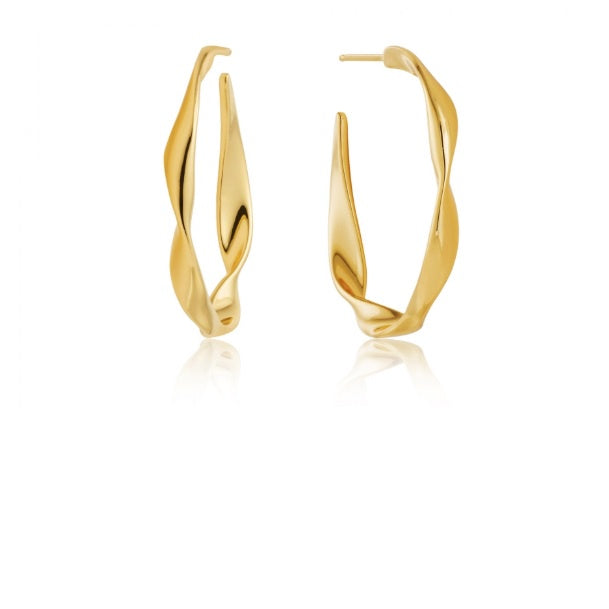 Ania Haie 14K Gold Twist Hoop Earrings for Women - Elegant & Hypoallergenic Jewelry for Everyday Wear & Special Occasions