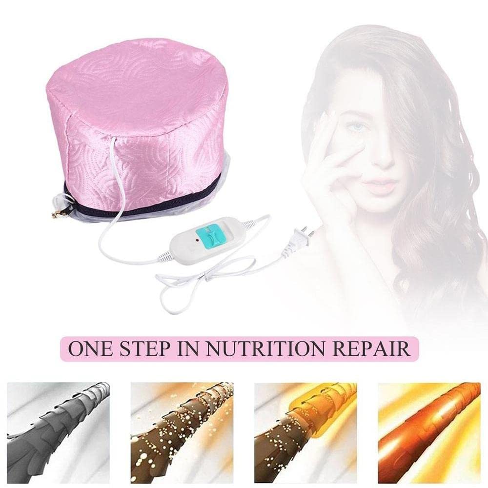 Thermal Hair Spa Cap with Steamer - Deep Conditioning Heat Treatment for Dry Damaged Hair - Perfect for At-Home Salon Care & Relaxation