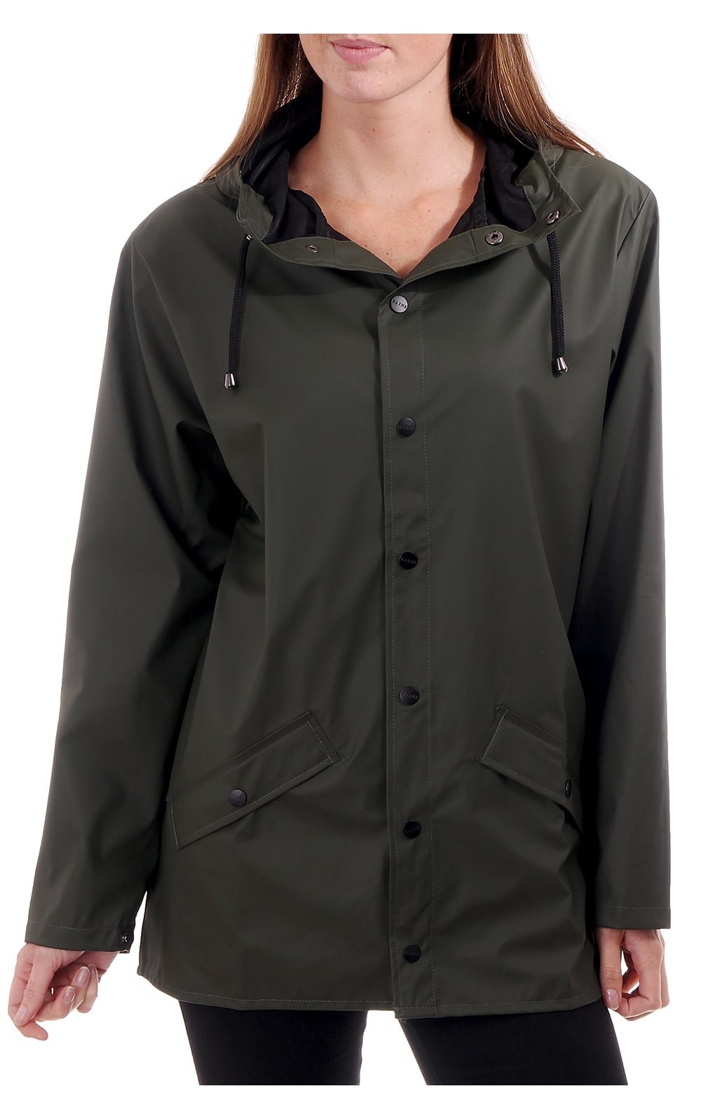 Rains Women's Waterproof Rain Jacket - Lightweight Windproof Hooded Coat for Outdoor Hiking, Commuting & Travel