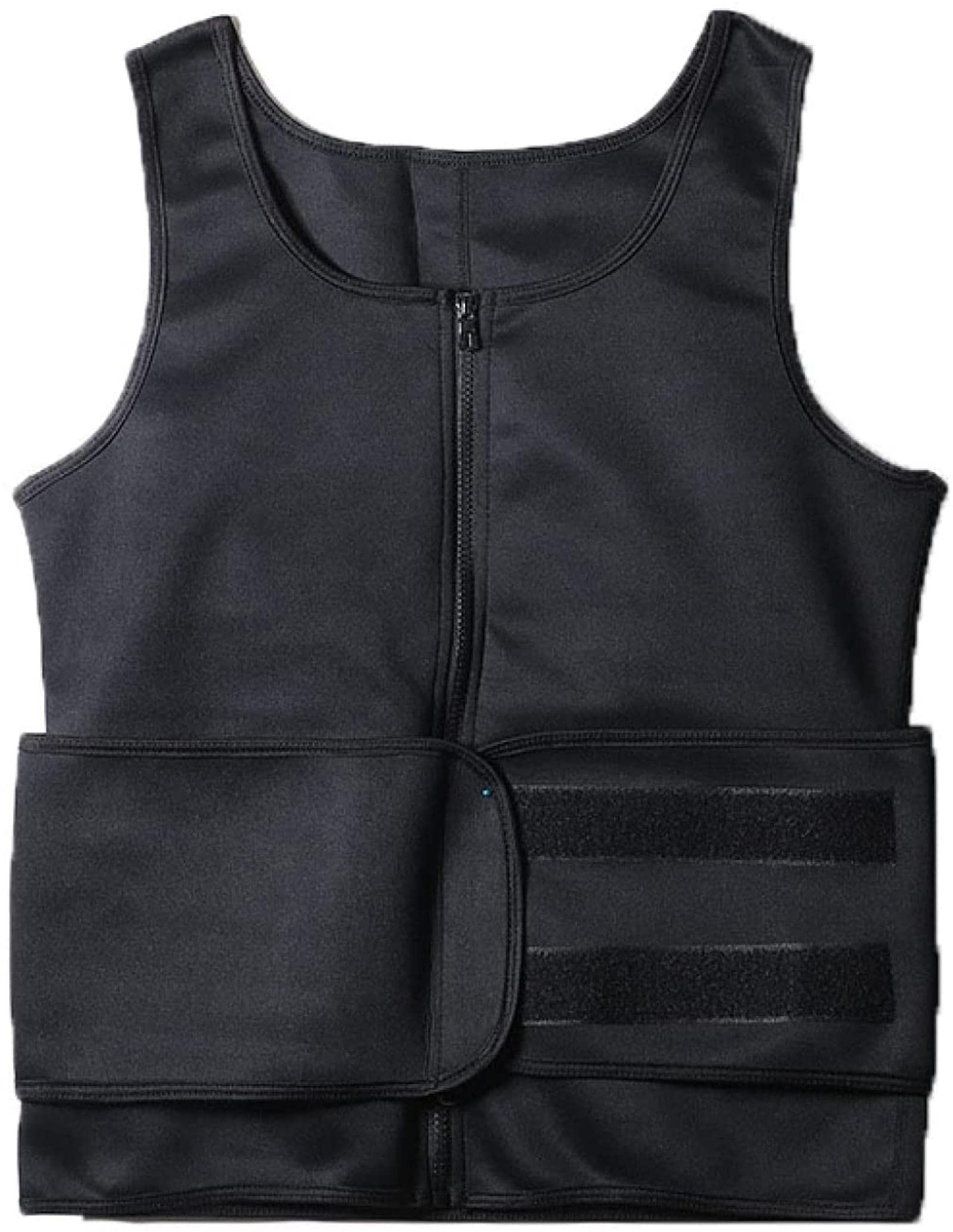 Samtiny Men's Slim Waist Sauna Vest - Sweat Belly Control Workout Shirt with Zipper for Gym & Sports | Weight Loss & Body Shaping | Perfect for Running, Training & Fitness