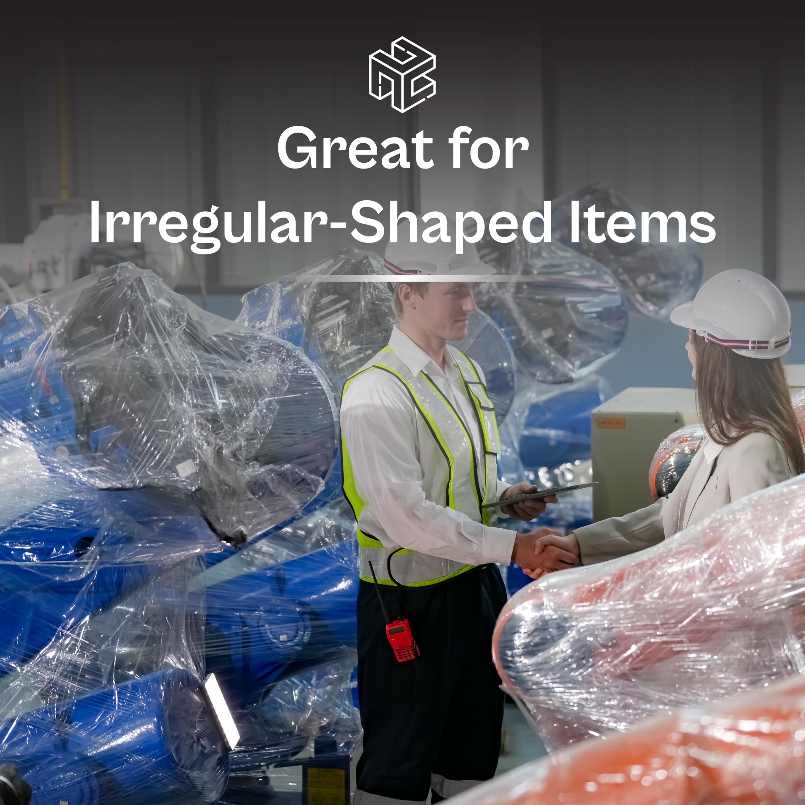 MMBM Stretch Wrap for Packing - 8 Pack of 17 Inch x 1476 Feet, 30 Gauge Cast Hand Stretch Film Moving Wrap Rolls | Strong Plastic Wrap for Moving & Storage | Pre-Stretched High Cling Moving Stretch Wrap | Ideal for Home Moving, Warehouse Packaging & Shipping Protection