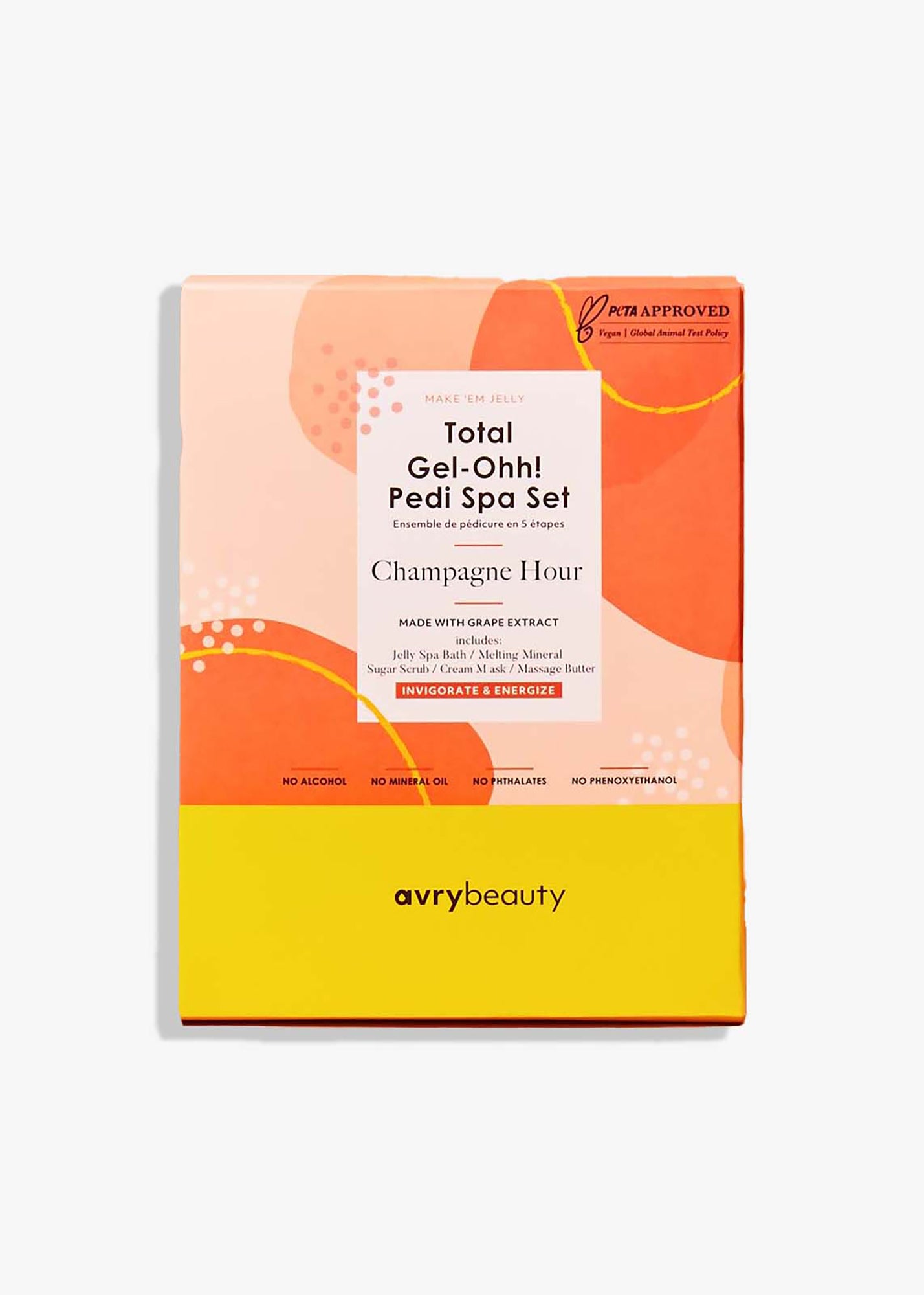 Avry Beauty Total Gel Ohh! 5 Step Pedi Spa Set - Professional At-Home Pedicure Kit for Soft Smooth Feet | Perfect for Self-Care, Relaxation & Gift Giving