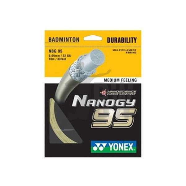 Yonex Nanogy 95 Badminton String - High Performance Badminton Racket String for Professional Players | Perfect for Tournaments & Training Sessions
