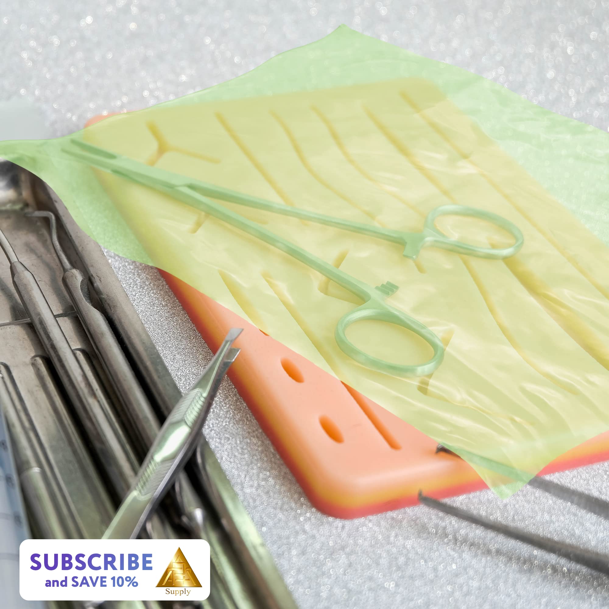 1000 Pack Green-Tinted Sterilization Bags 12x15 Inches | 2 Mil Thick Polyethylene Open-Ended Bags for Medical Use | Perfect for Pharmacy, Infirmary & Healthcare Facilities | Sterile Storage & Medical Equipment Protection