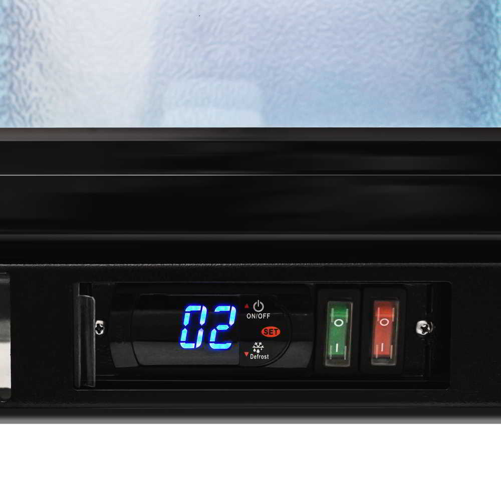 AG Twin Sliding Door Bar Fridge - Black Stainless Steel 2BBR S Compact Refrigerator for Home, Office, or Dorm | Perfect for Beverages, Snacks & Small Food Storage