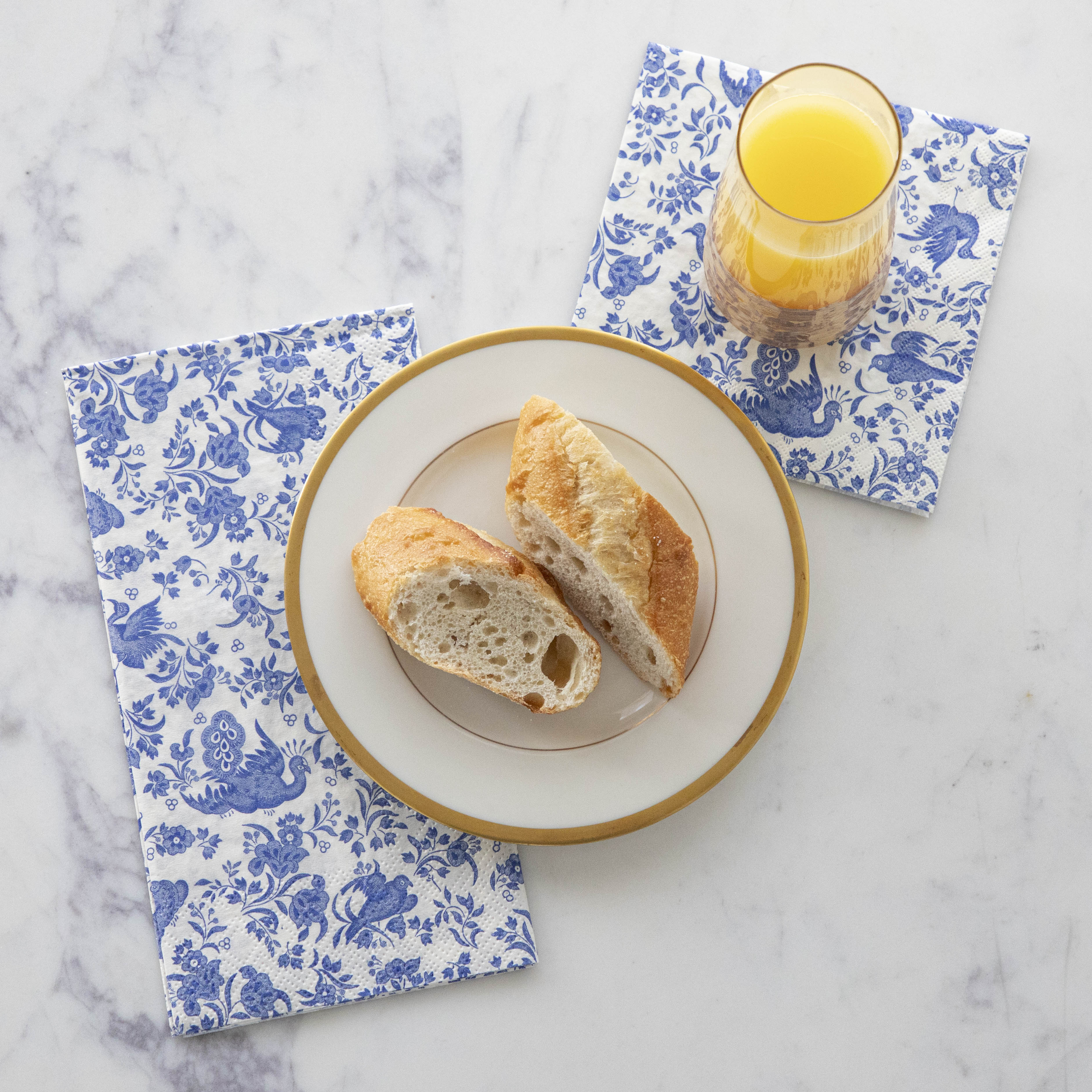 Elegant Royal Peacock French Blue Table Setting for Weddings, Parties & Special Occasions - Premium Dinnerware Set