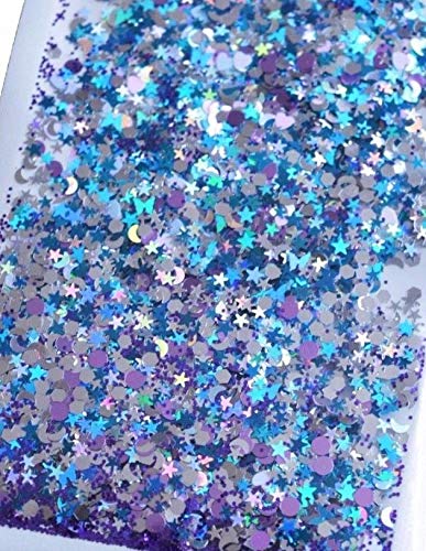 Hongbe MERMAID Chunky Body Glitter 10g - Festival Makeup, Face, Body, Hair & Nails - Perfect for Raves, Halloween, Cosplay & Photo Shoots
