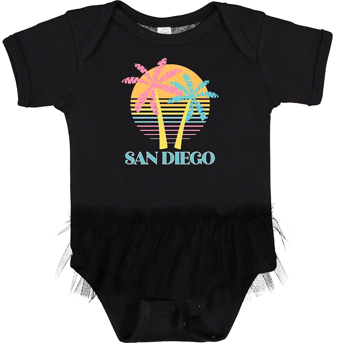 Inktastic San Diego California Beach Vacation Infant Tutu Bodysuit - Cute Baby Girl Outfit for Summer, Beach Photos & Family Vacations