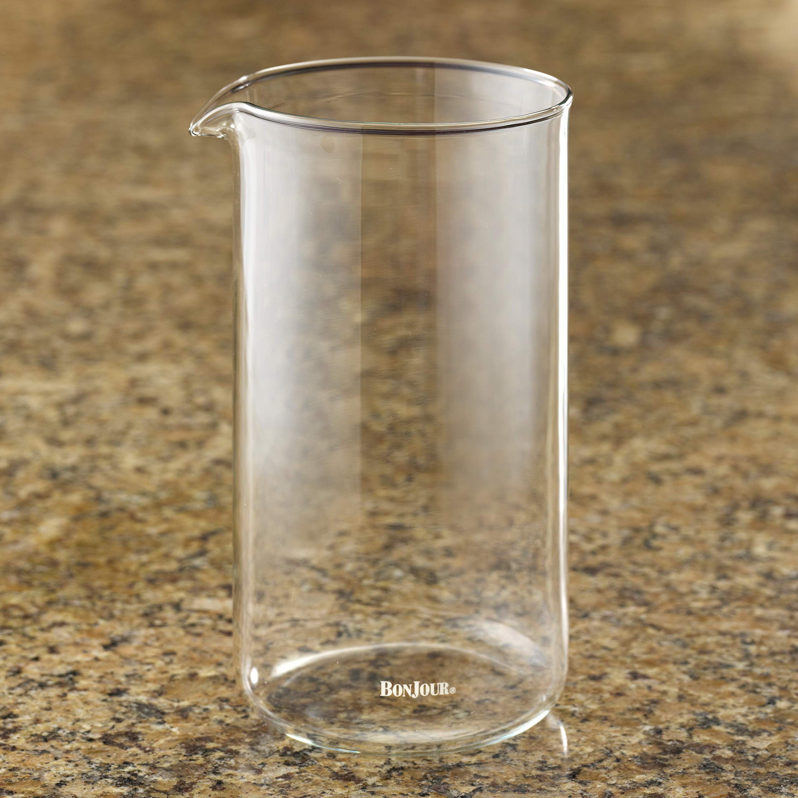 BonJour 8-Cup French Press Replacement Glass Carafe - Universal Fit for Most Coffee Makers - Perfect for Home, Office & Camping Coffee Brewing