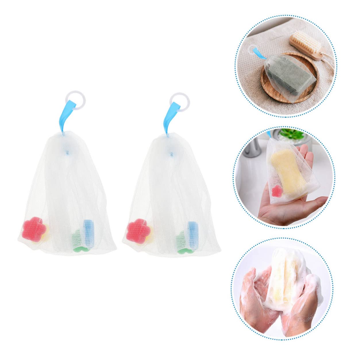 NOLITOY 2-Pack Soap Saver Bags for Face Wash - Reusable Foaming Mesh Pouches for Cleansing & Travel - Perfect for Shower, Travel, and Daily Skincare Routine