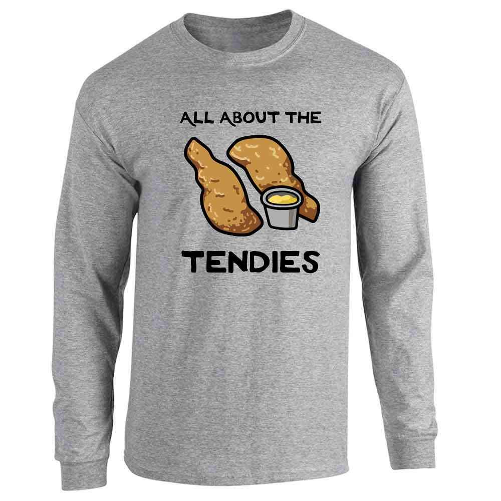 Funny Chicken Tenders & Nuggets Long Sleeve T-Shirt - Pop Threads Graphic Tee for Casual Wear, Gifts & Fast Food Lovers