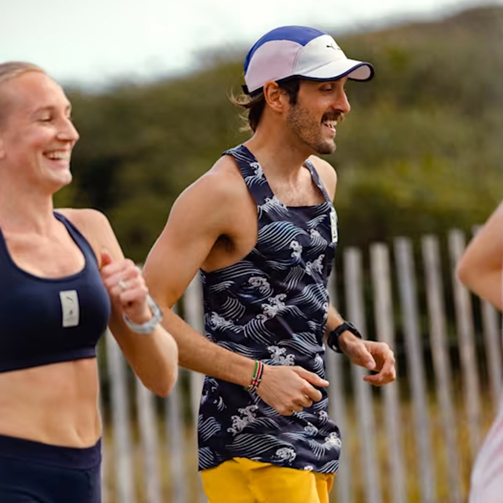 Men's PUMA x Saysky AOP Running Singlet - Lightweight Breathable Performance Top for Jogging, Gym & Outdoor Sports