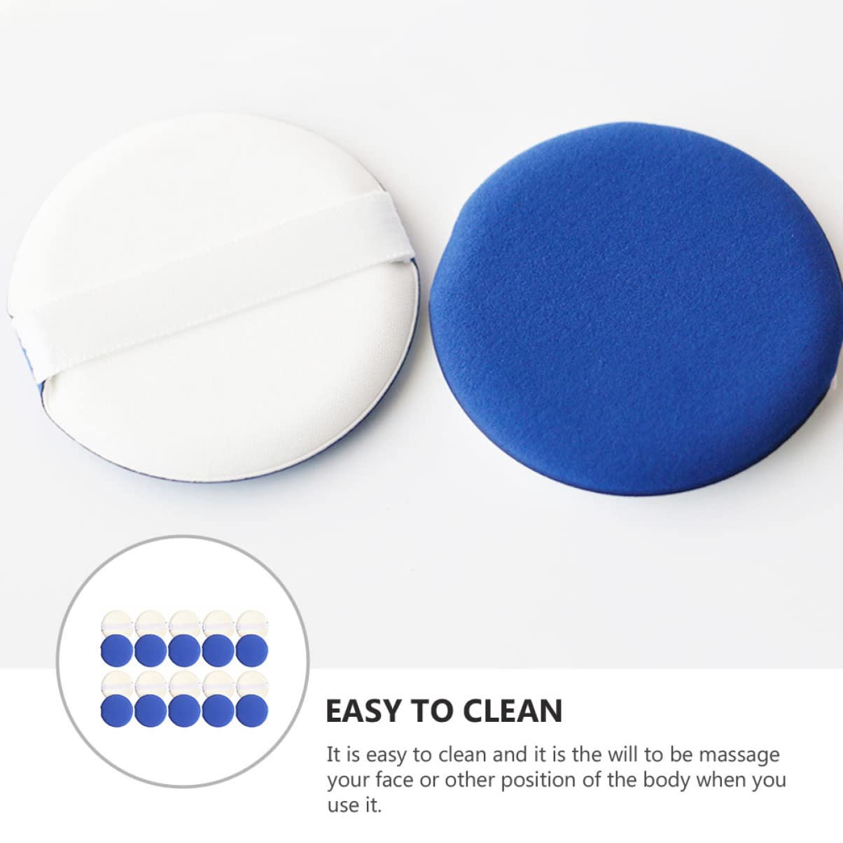 20pcs Premium Cotton Makeup Puffs - Soft Facial Beauty Sponges for Foundation & Powder - Hydrophilic Non-Latex Cosmetic Pads - Perfect for Daily Makeup Application & Skincare Routine
