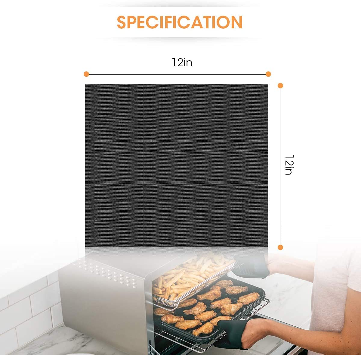 Non-Stick Air Fryer Oven Liners 3 Pack - Compatible with Ninja Foodi SP101, Air Fry Oven DT251, Toaster & Microwave - Perfect for Baking, Roasting & Reheating in Gas/Electric Ovens