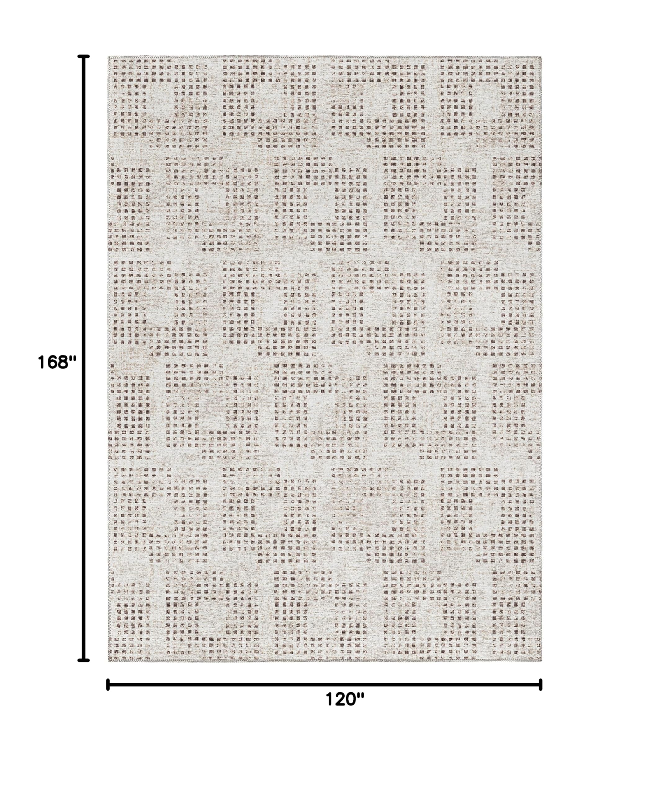 Addison Rugs Eleanor AER31 Beige 10' x 14' Indoor/Outdoor Area Rug - Machine Washable, Non-Shedding, Easy Clean - Perfect for Bedroom, Living Room, Dining Room, Kitchen & Patio - Durable & Stylish Home Decor for All Seasons
